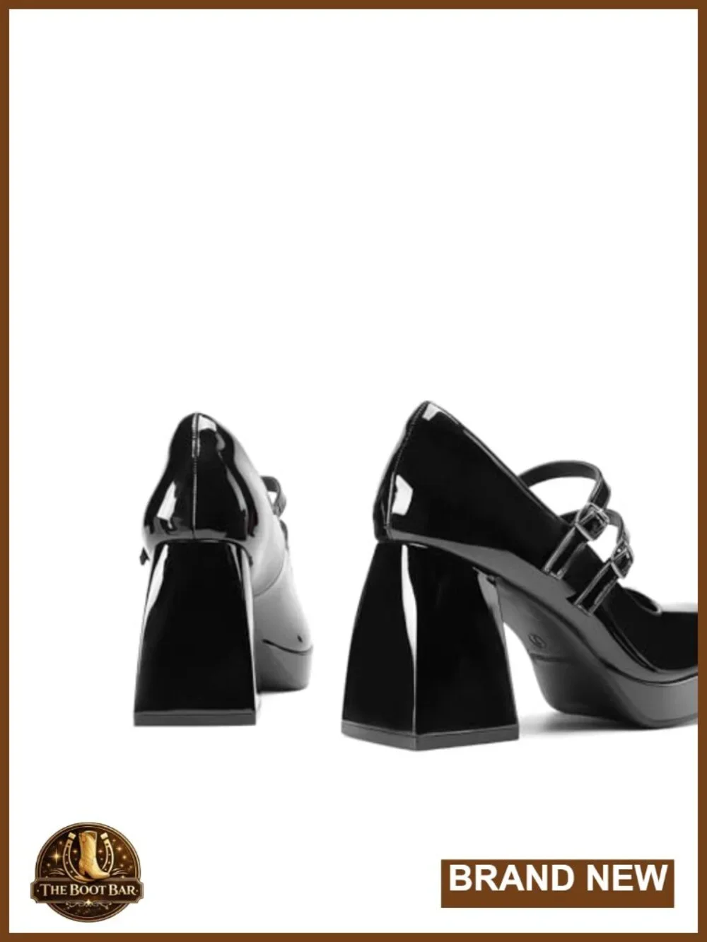 Platform Mary Jane Chunky Heels 3.74